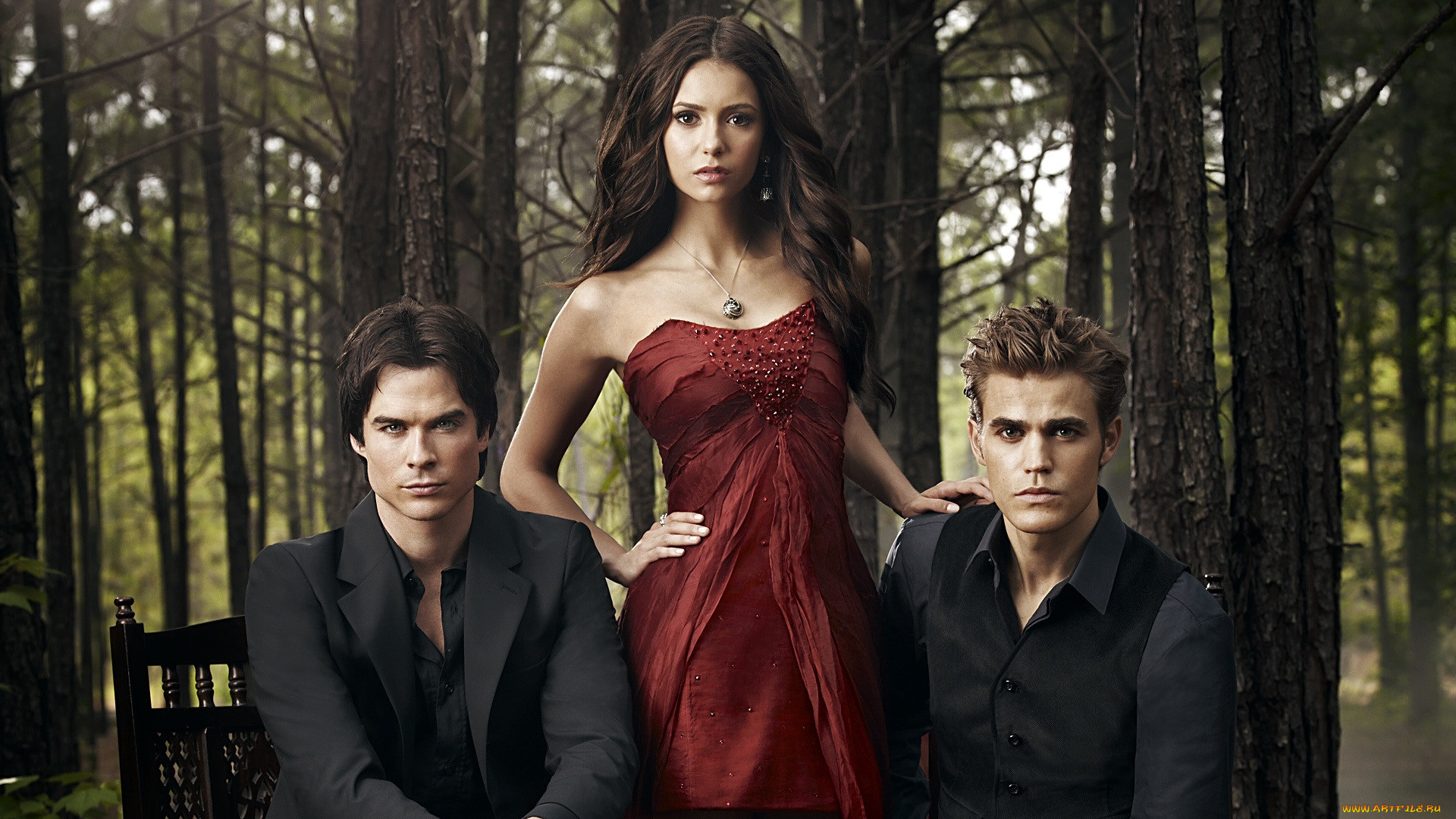 , , paul, wesley, nina, dobrev, the, vampire, diaris, , , ian, somerhalder,  
